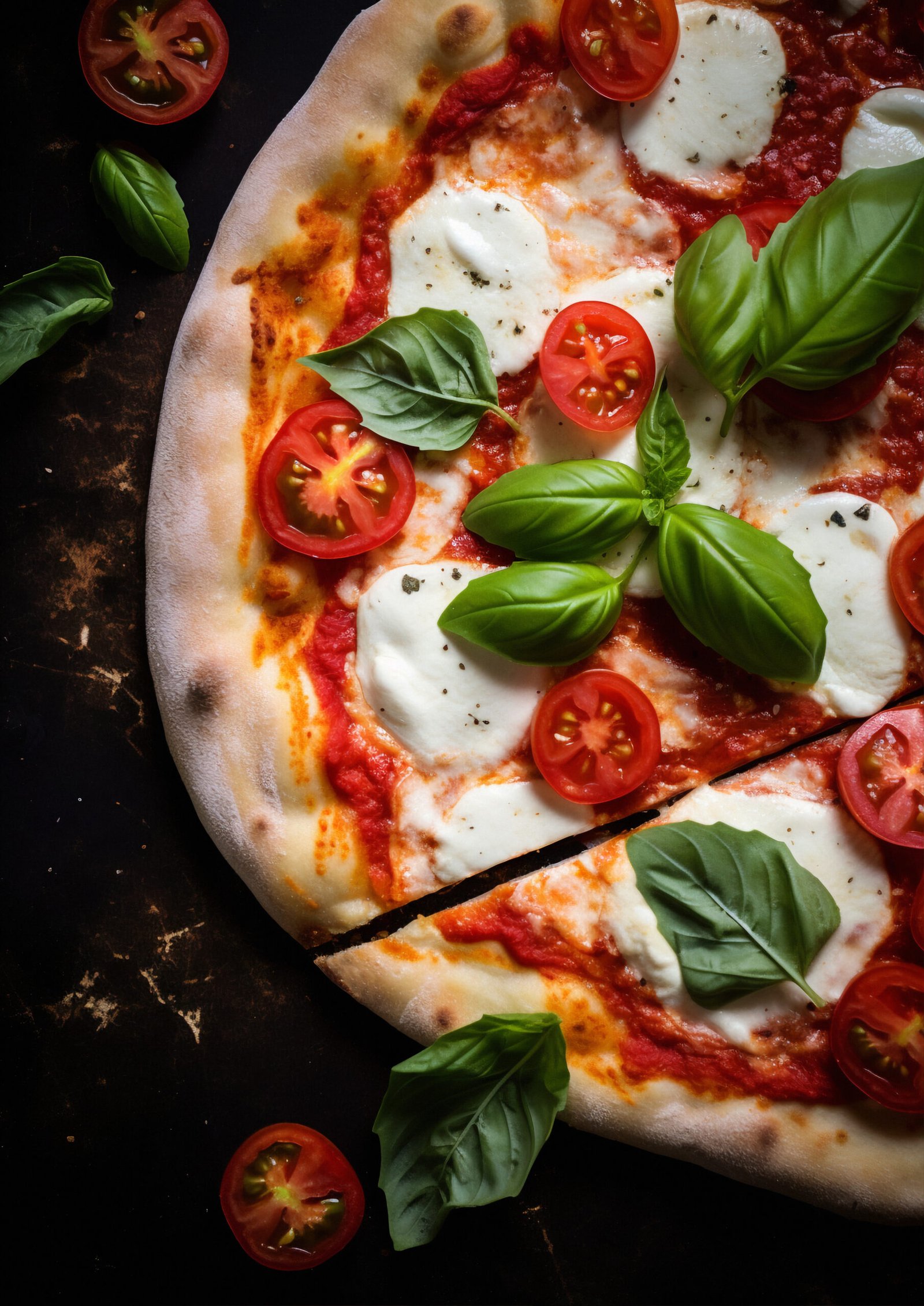 close up delicious pizza