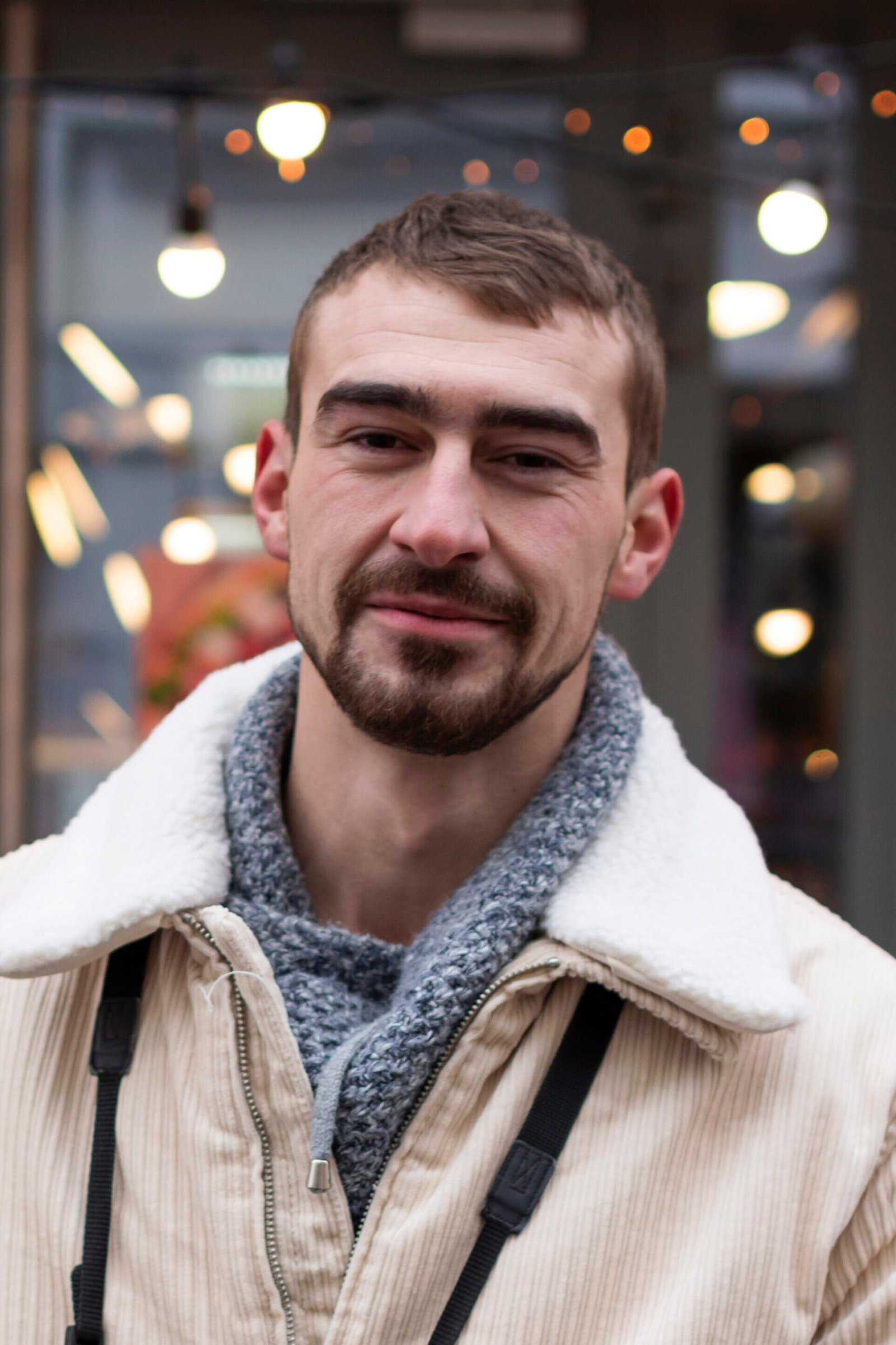 man with photo camera his holidays